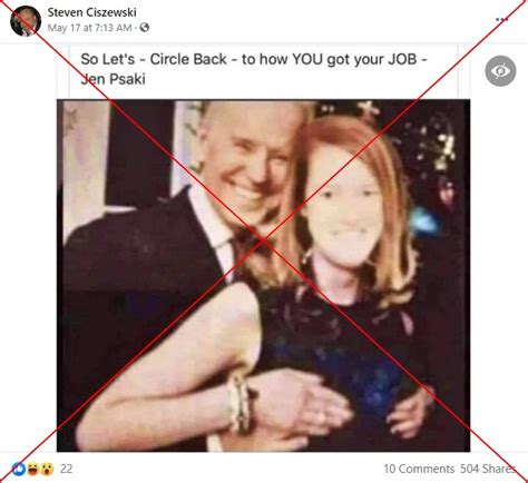 jen psaki breasts|Posts smearing Biden, Psaki use a doctored photo